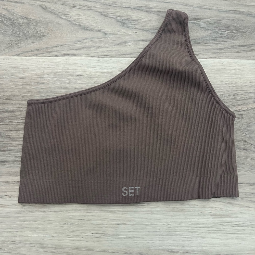 SET active bra size small, one shoulder